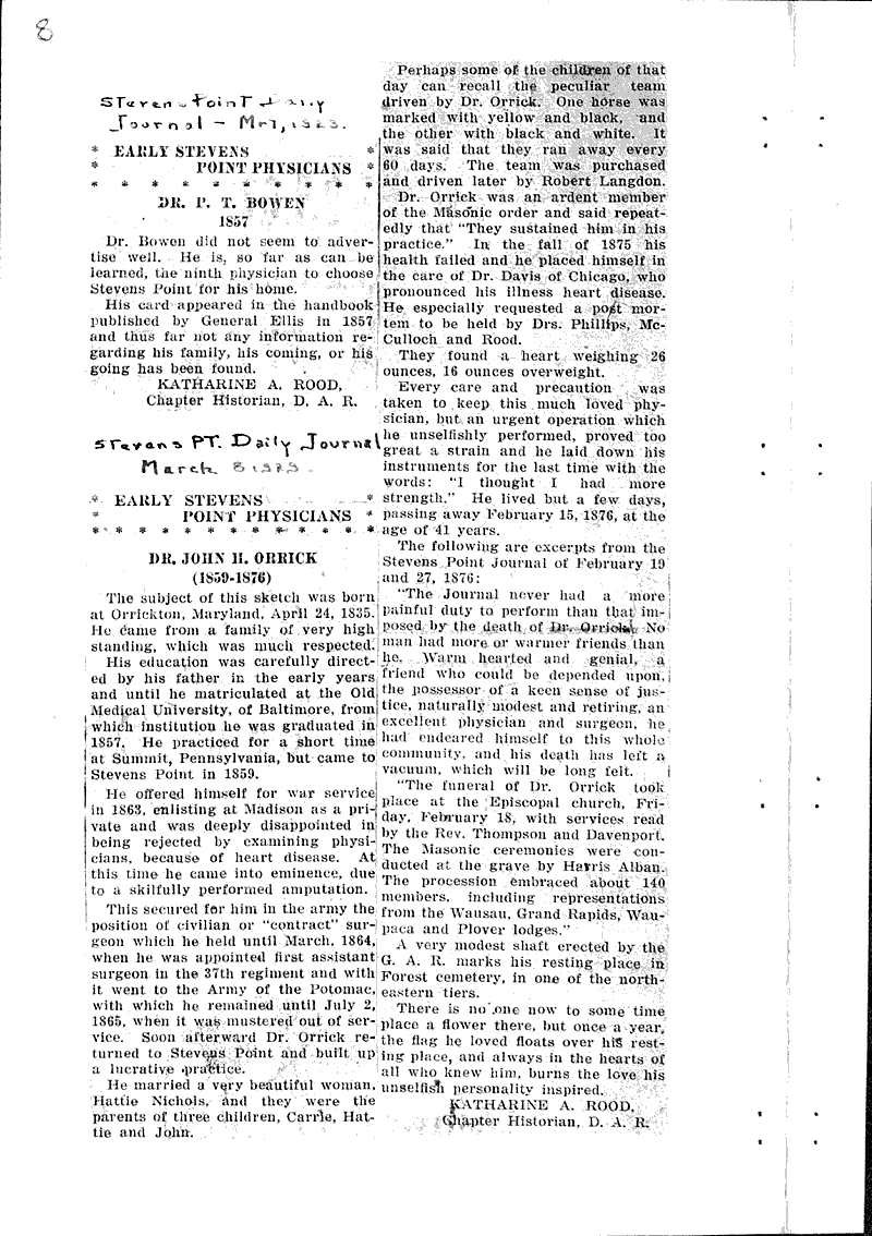  Source: Stevens Point Daily Journal Date: 1923-02-??