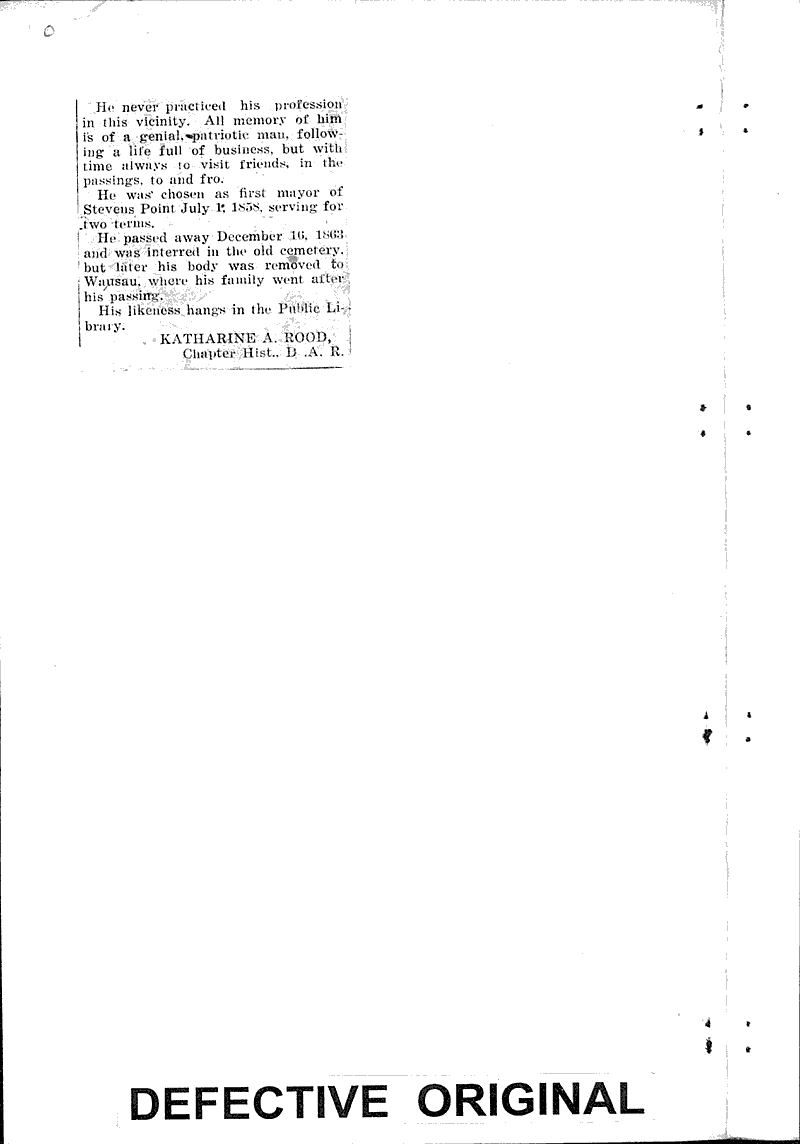  Source: Stevens Point Daily Journal Date: 1923-02-??