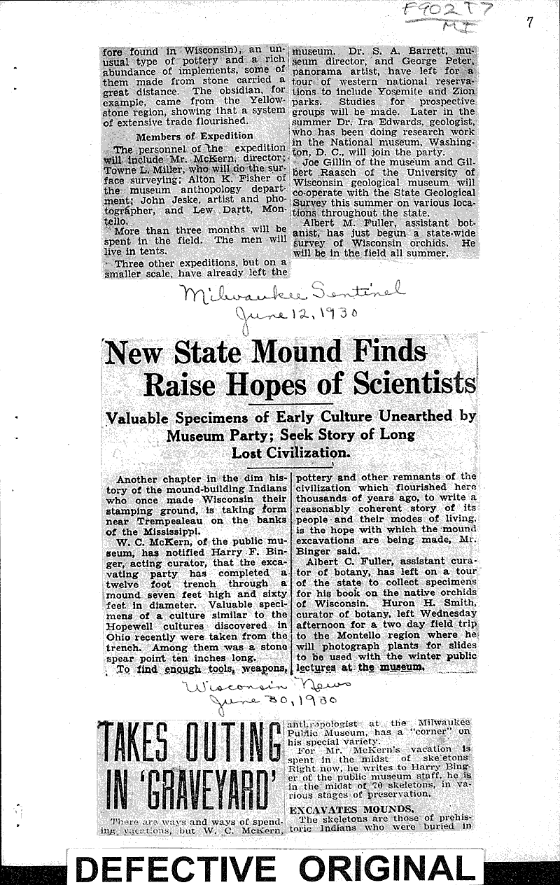  Source: Milwaukee Sentinel Topics: Indians and Native Peoples Date: 1930-06-12