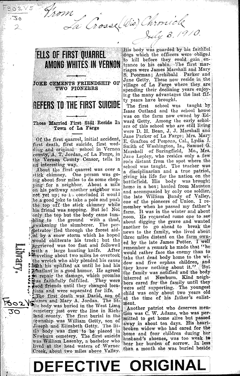  Source: La Crosse Chronicle Date: 1910-07-03