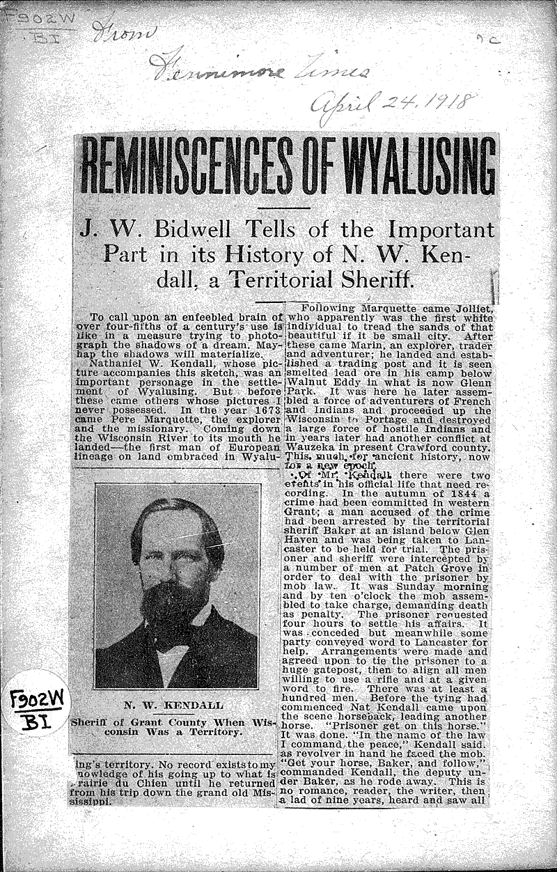  Source: Fennimore Times Topics: Government and Politics Date: 1918-04-24