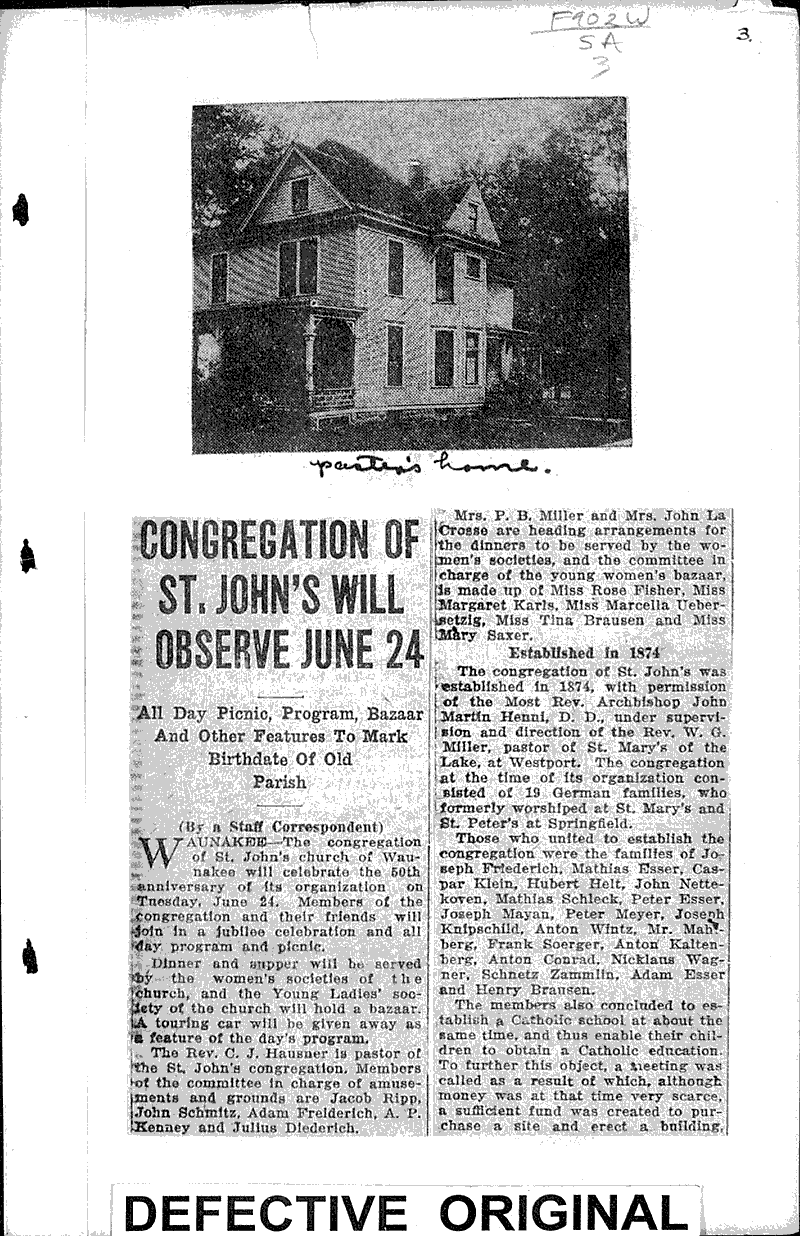 Source: Wisconsin State Journal Topics: Church History Date: 1926-08-16