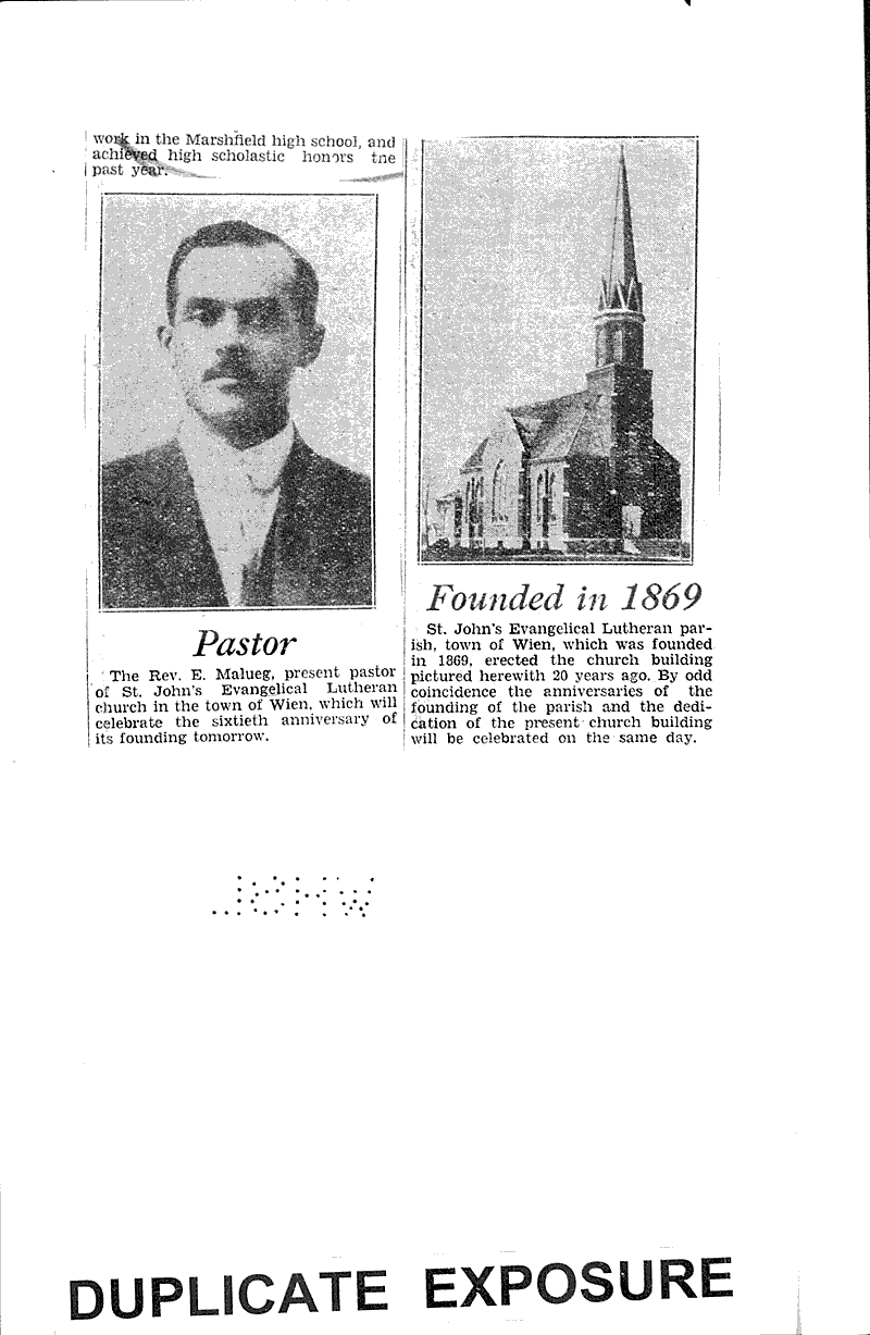  Source: Marshfield News-Herald Topics: Church History Date: 1929-06-05