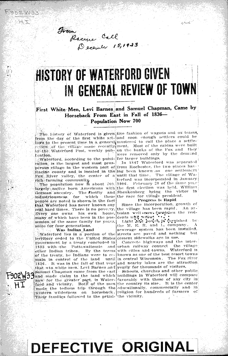  Source: Racine Call Date: 1923-12-15