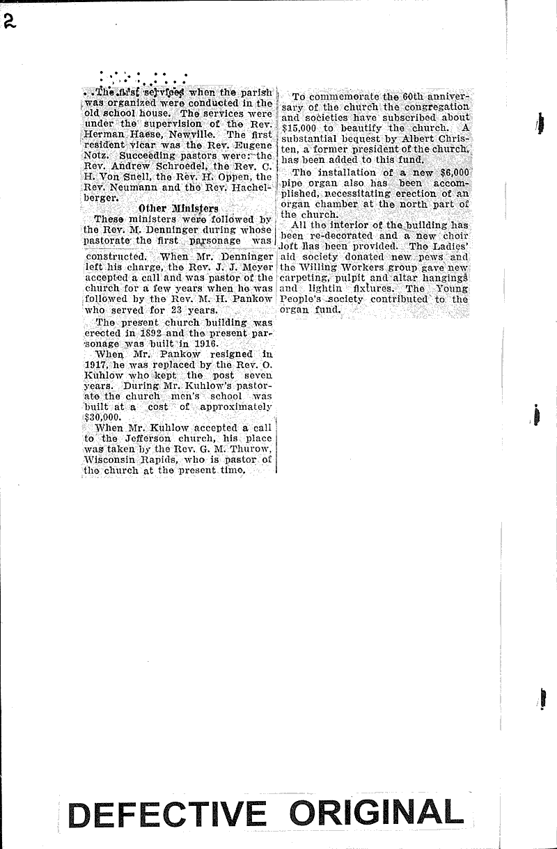  Source: Wisconsin State Journal Topics: Church History Date: 1927-06-18