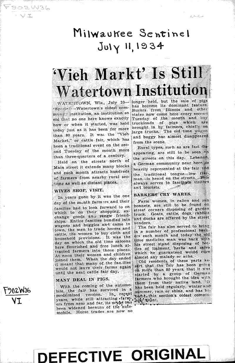 Source: Milwaukee Sentinel Topics: Immigrants Date: 1934-07-11