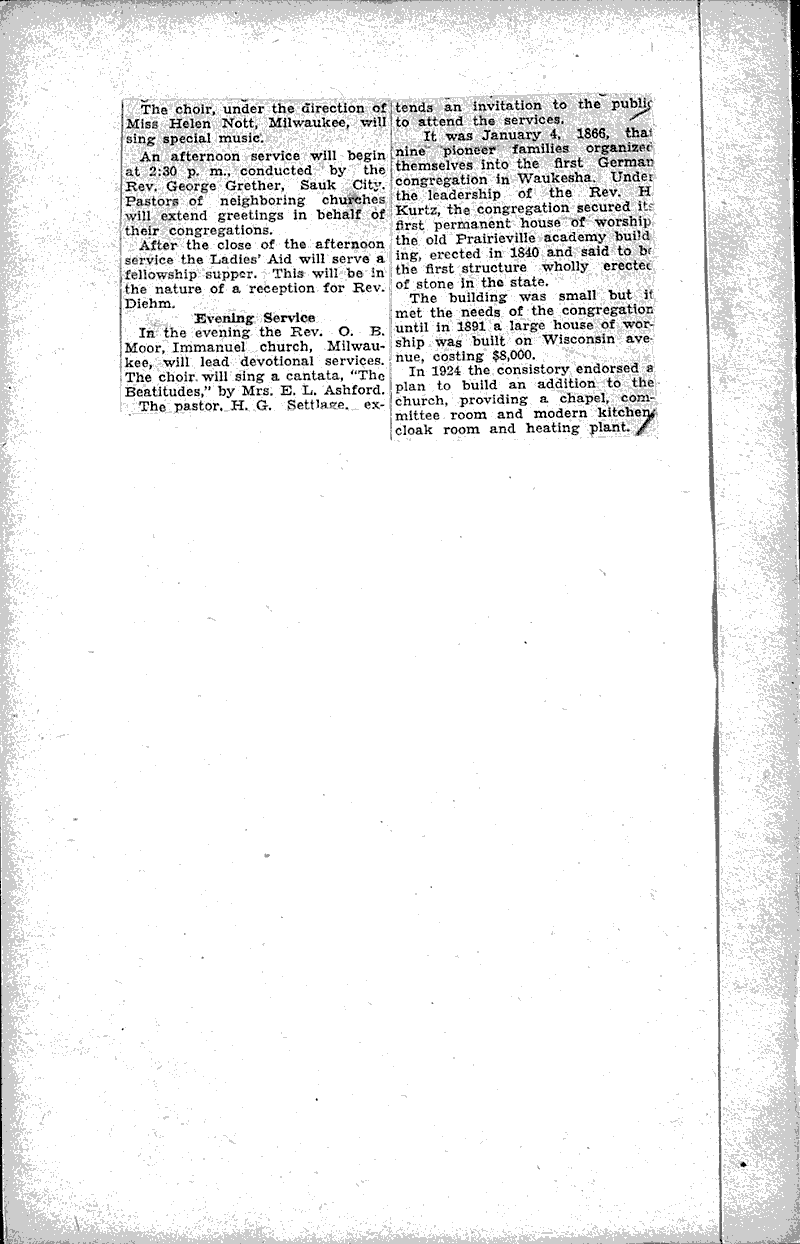  Source: Waukesha Daily Freeman Topics: Church History Date: 1931-06-18
