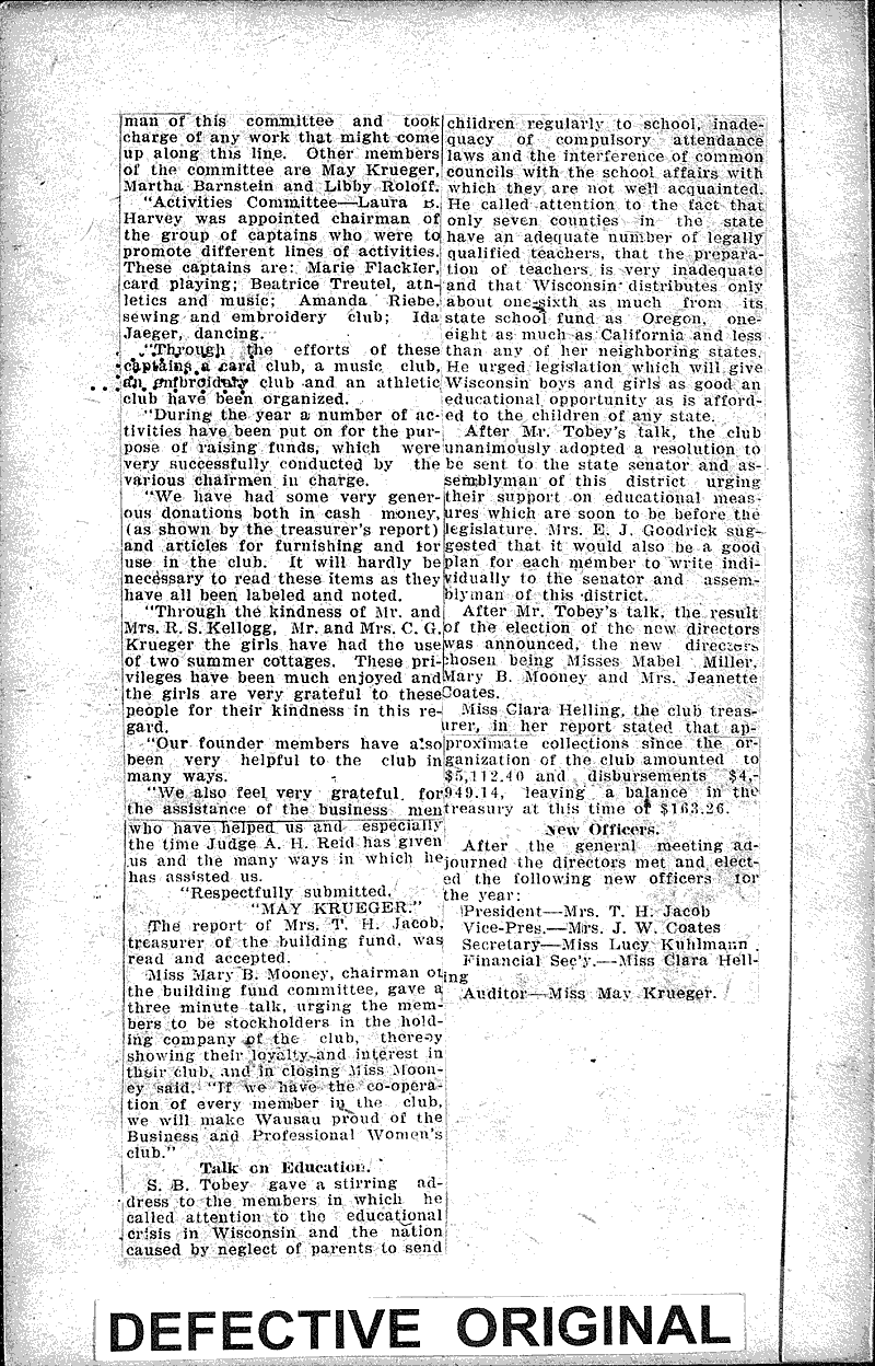  Source: Wausau Record-Herald Topics: Social and Political Movements Date: 1921-02-02