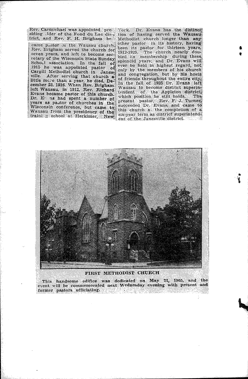  Source: Wausau Daily Record-Herald Topics: Church History Date: 1930-05-17