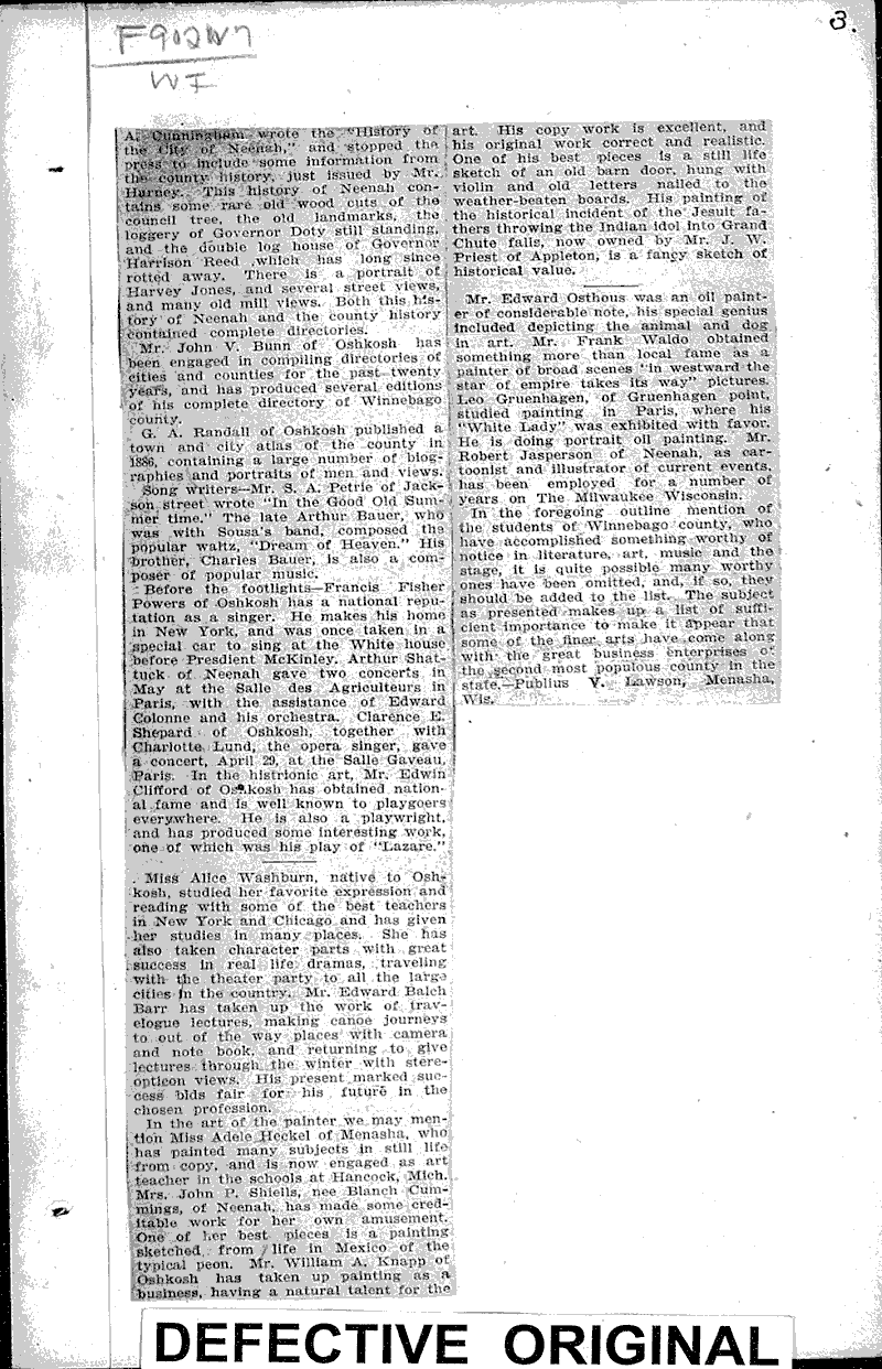  Source: Oshkosh Northwestern Date: 1908-06-13