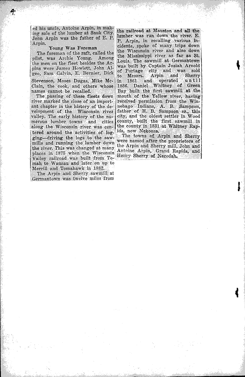  Source: Wisconsin Rapids Daily Tribune Topics: Industry Date: 1933-08-31