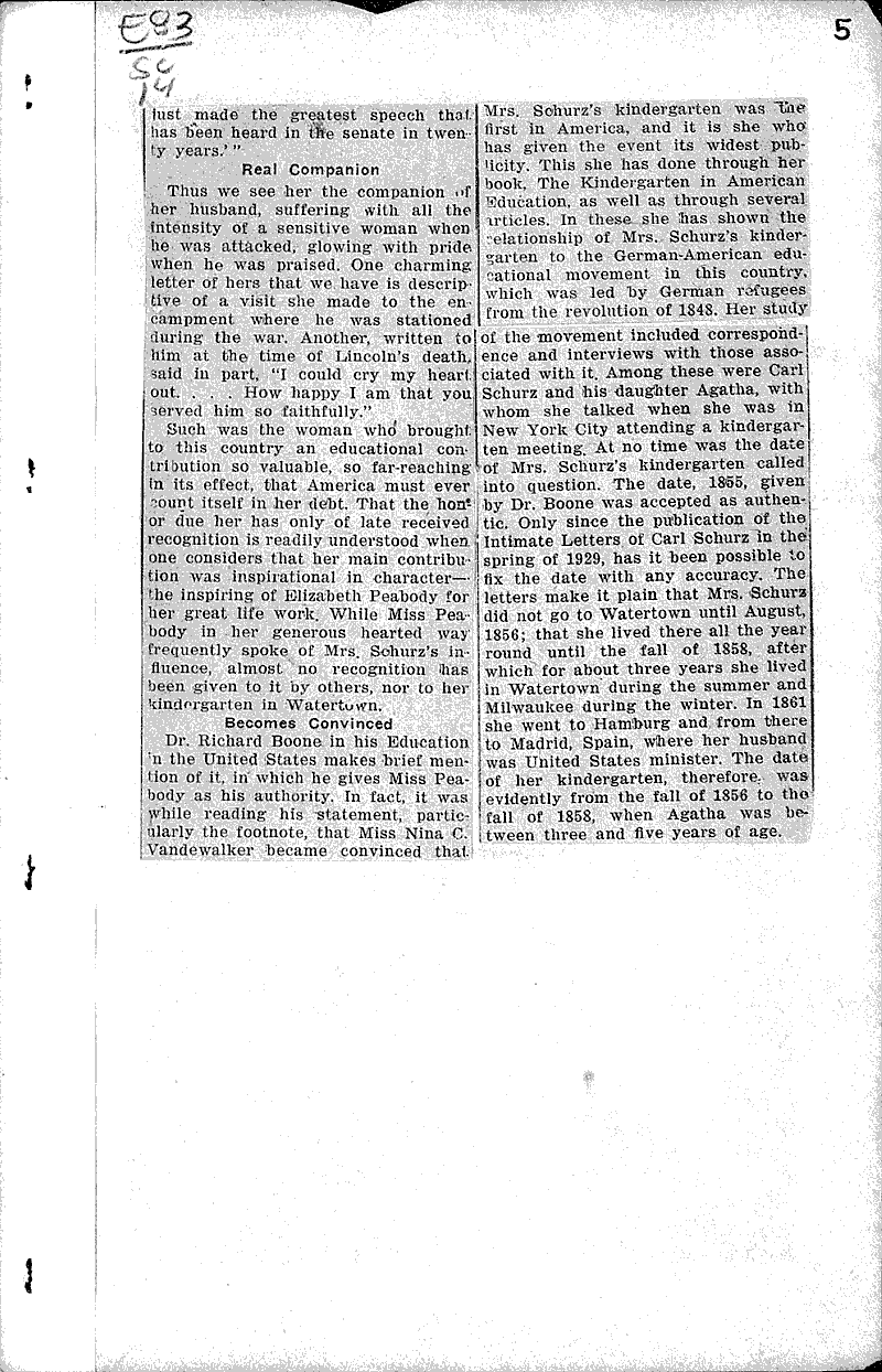Watertown is first--writer tells why Source: Watertown Daily Times Topics: Education Date: 1933-07-29