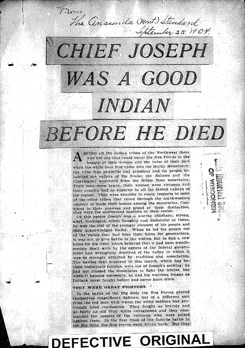  Source: Anaconda Standard (MT) Topics: Indians and Native Peoples Date: 1904-09-24