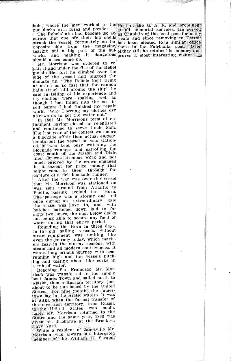  Source: Janesville Gazette Topics: Civil War Date: 1912-08-10