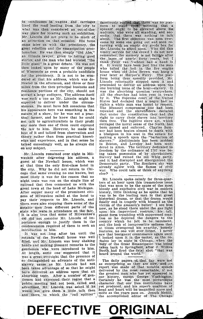  Source: Milwaukee Sentinel Topics: Civil War Date: 1897-02-14