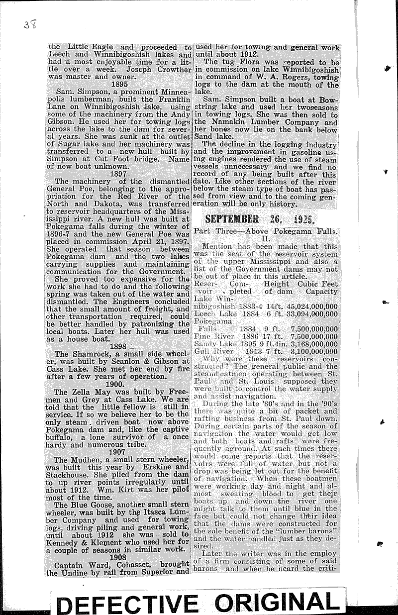 Part Three-Above Pokegama Falls Source: Saturday Evening Post Topics: Transportation Date: 1925-09-19