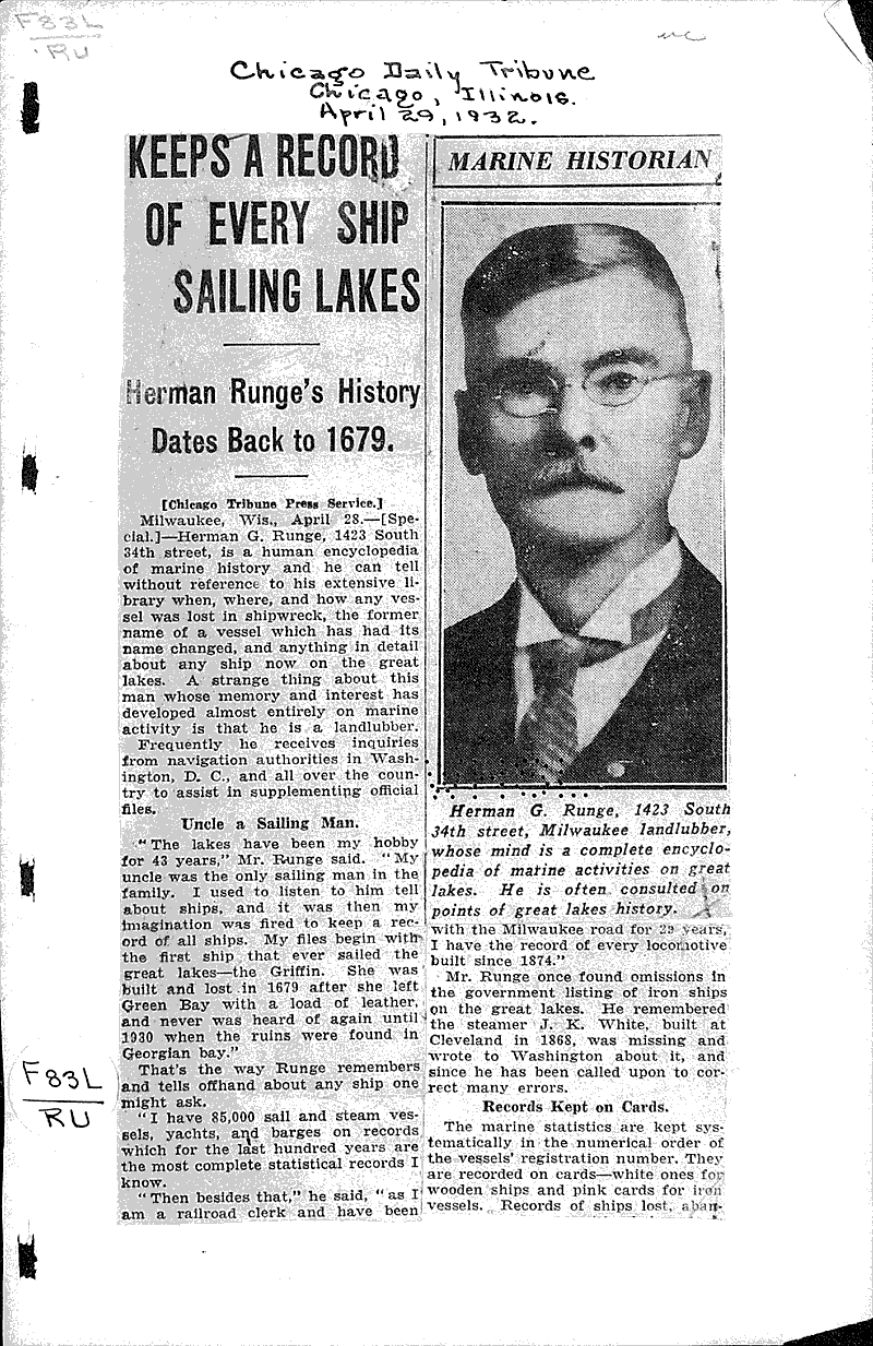  Source: Chicago Daily Tribune Topics: Transportation Date: 1932-04-29
