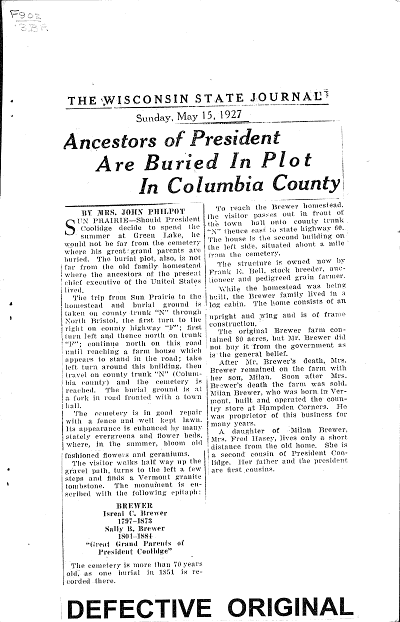  Source: Milwaukee Sunday Telegram Date: 1925-03-14