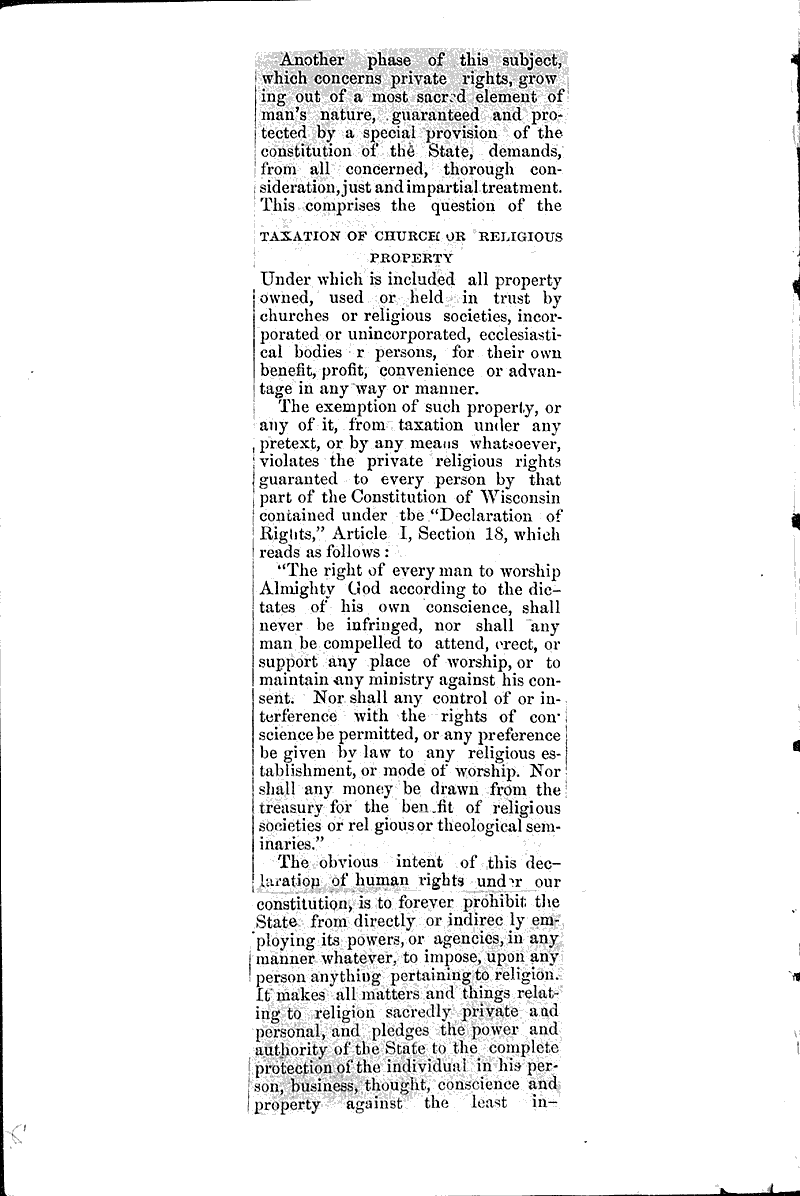 Universal equal taxation Topics: Social and Political Movements Date: 1880-01-08