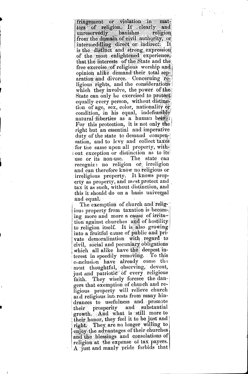 Universal equal taxation Topics: Social and Political Movements Date: 1880-01-08